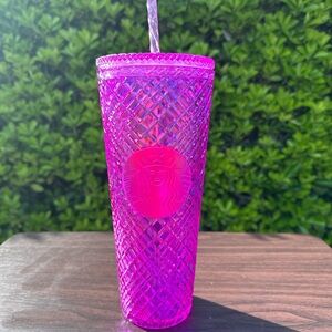 Starbucks Pink Tumbler with Straw
